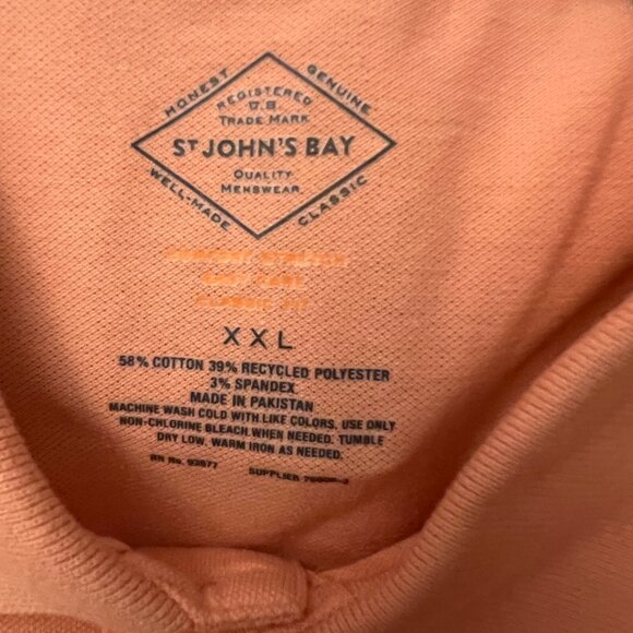 St. John's Bay Premium stretch Mens classic Fit short sleeve polo shirt, SZ XXL - Picture 4 of 4